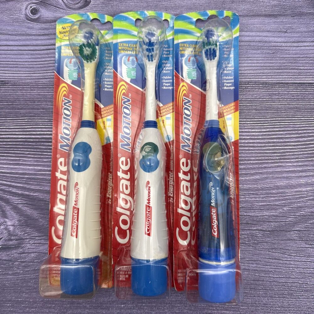3 LOT Colgate Motion Extra Clean Replacement Brush Heads ONLY - read description